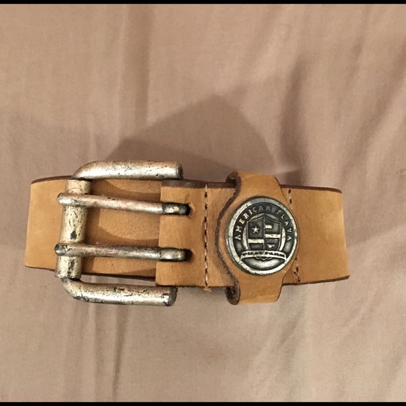 Phat Farm tan distressed leather belt 44