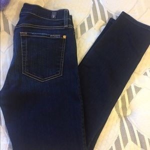 7 For All Mankind Skinny Mid Rise Ankle Jean