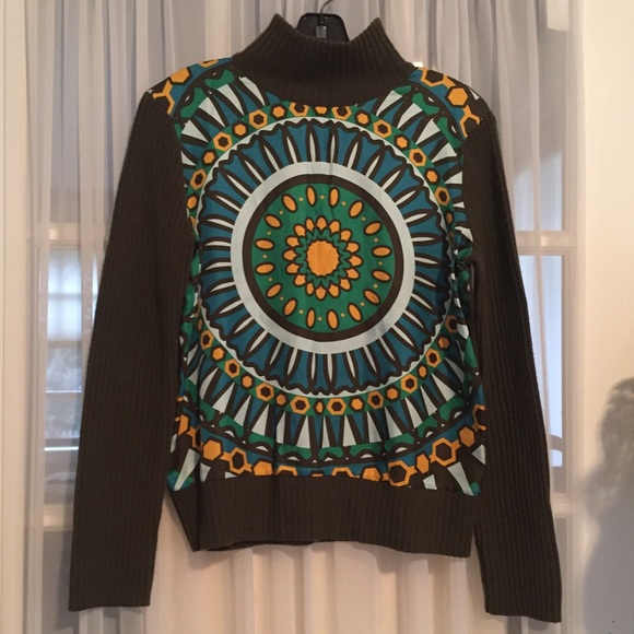 Tory Burch Silk Panel Front Sweater 
