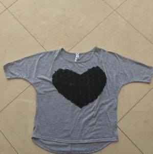 Grey short sleeve shirt