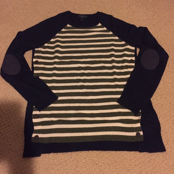 J.Crew Side Button Sweater In Stripe - image 1