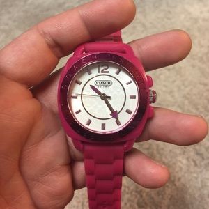 Coach Pink Jelly Strap Watch