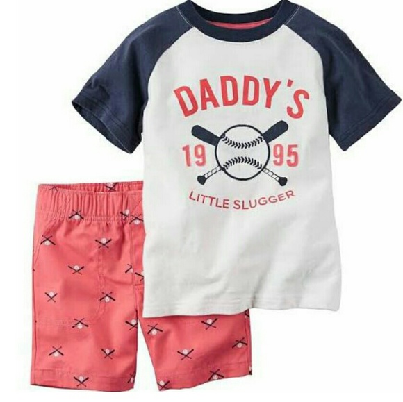 Carter's Two piece ball and tee shorts set NEW