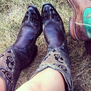 Corral leather sequin cowboy boots 8