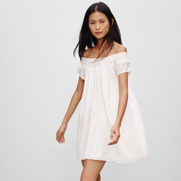 aritzia off the shoulder dress