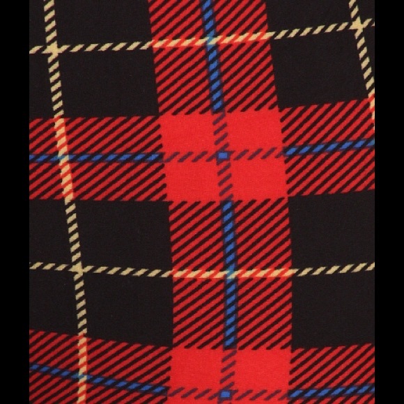 Red Plaid Leggings - Picture 2 of 2