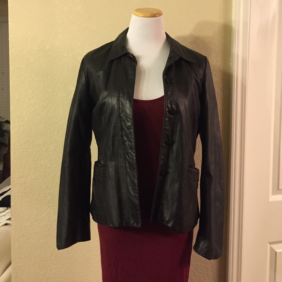 100% Leather Jacket Sz 8