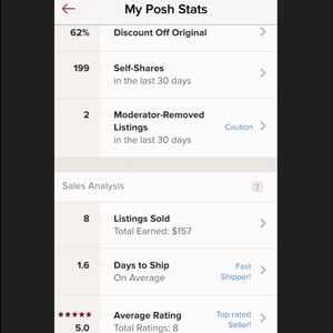 POSH STATS 💵🛍📊📦❤️