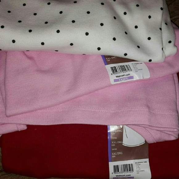 NWT (3) White Stag tanks. -Size XXL- White with bl