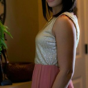 💕💕BELOW WHOLESALE💕💕Gold & Ginger Hi-lo Dress