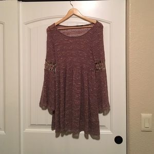 Long sleeve knit dress