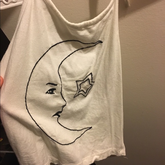 Brandy Melville moon and star halter top