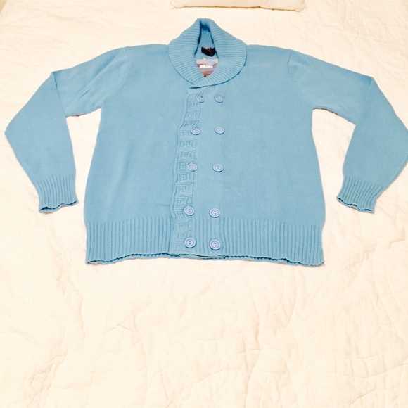 ๐HP๐Hand knit 100% cotton sweater with collar ๐ - Picture 2 of 2
