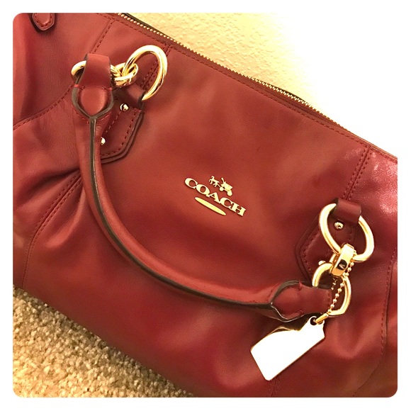 Deep red/ maroon Coach purse - AUTHENTIC