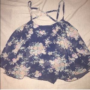 Floral Print Crop Top
