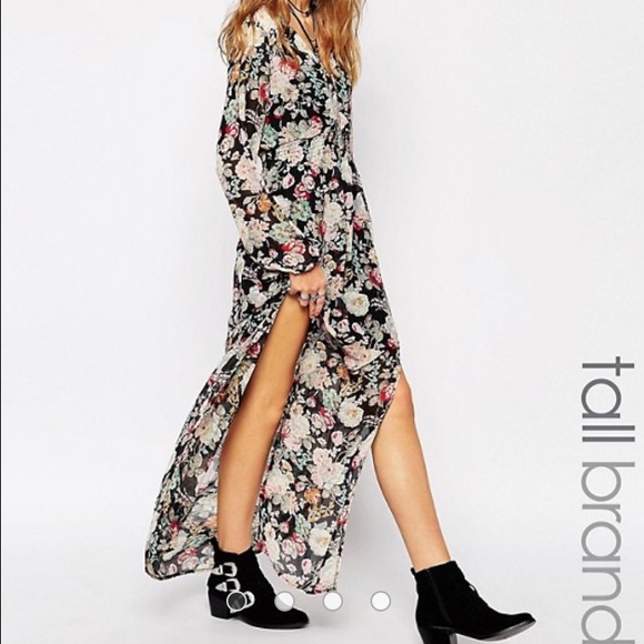 ASOS tall wrap floral maxi dress