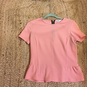 Pink Peplum Blouse