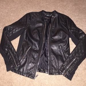 Express Double Peplum (Minus The) Leather Jacket