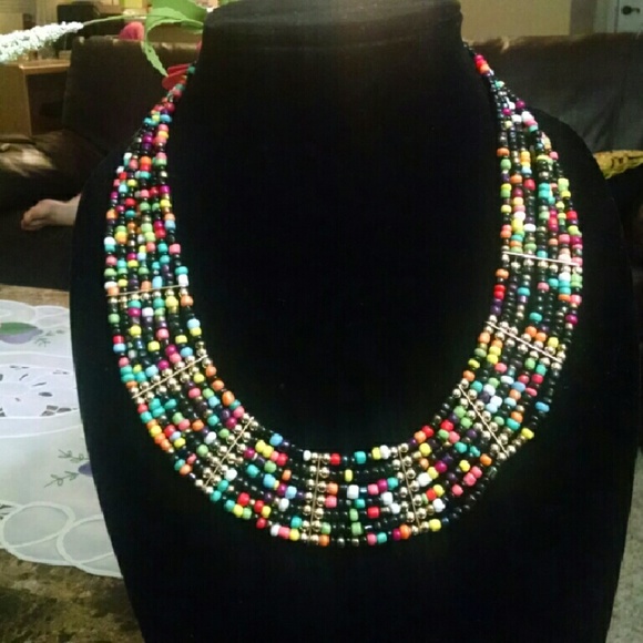 🌸Sand bead colored necklace🌸 - Picture 2 of 8