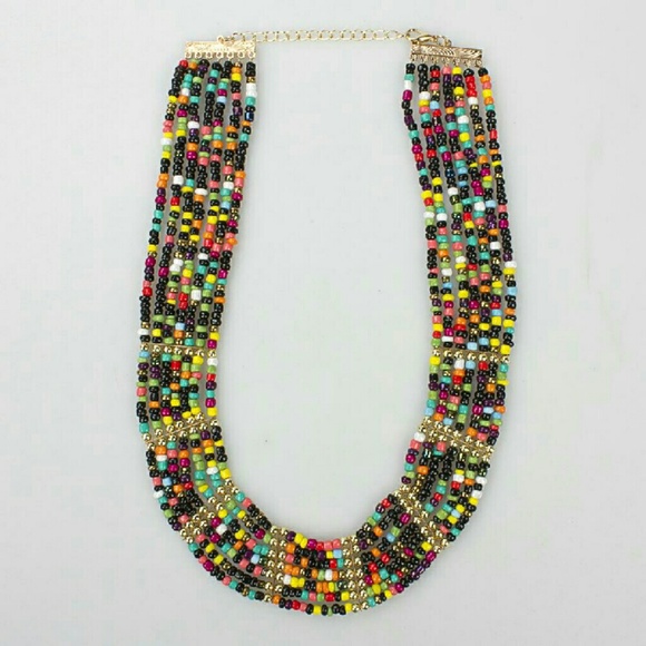 🌸Sand bead colored necklace🌸 - Picture 3 of 8