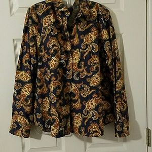 Paisley button down shirt 14p lands end