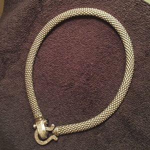 Gorgeous Sterling Silver mesh necklace. 925 Italy.