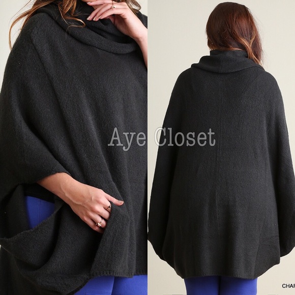Plus size oversized poncho cape style sweeter sold - Picture 3 of 4