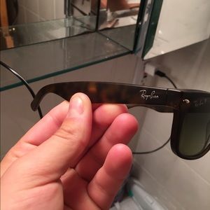 RayBan New wayfarer style of glasses.