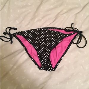 Black and White Polka Dot Bikini Bottom