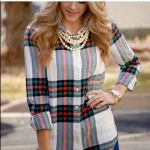 ISO :: J Crew Rock Salt Plaid Flannel
