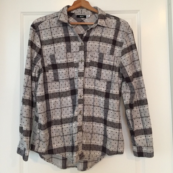 BDG women's polka-dot flannel, size M