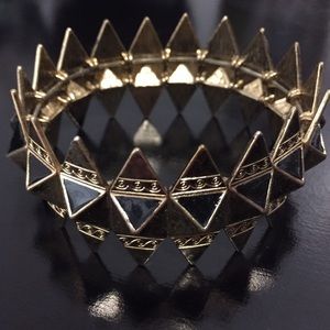 Distressed Gold Stretch Bracelet