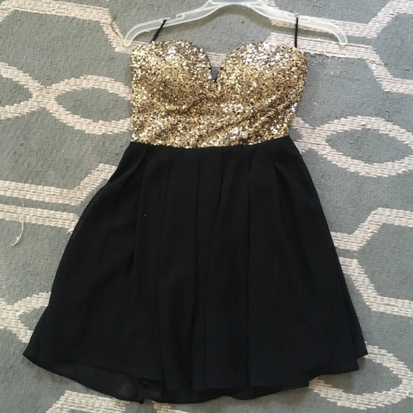 Gold homecoming dress