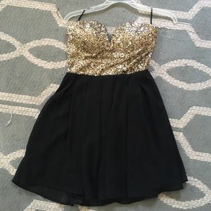 Gold homecoming dress