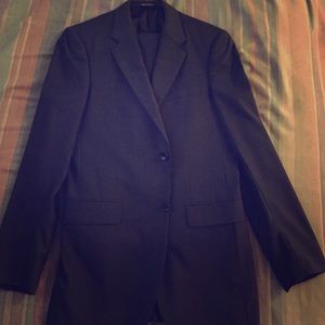 Theory Dark Grey Pin Stripe Slim Fit Suit