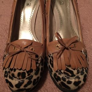 Sperry Top Sider leopard wedges