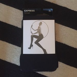 Express Black Tights w/ Small Gold Bows