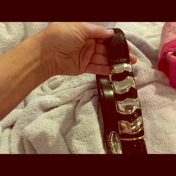 Gorgeous Vintage Judith Leiber Black Snake Belt