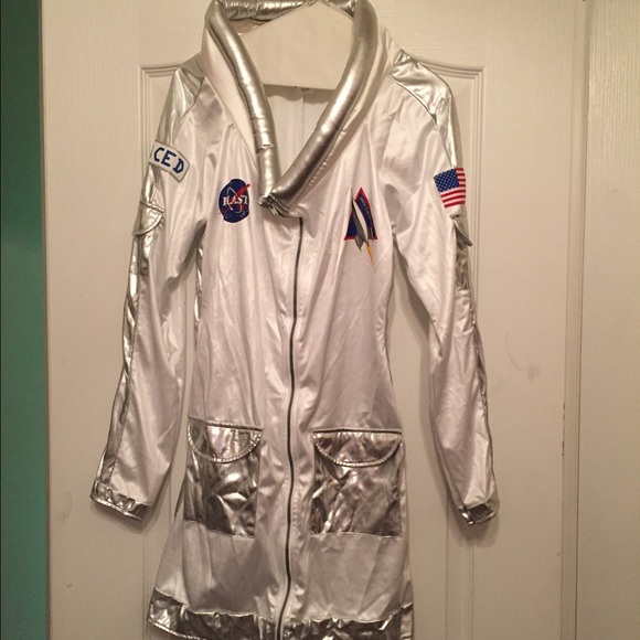 Astronaut Costume dress Large white and silver