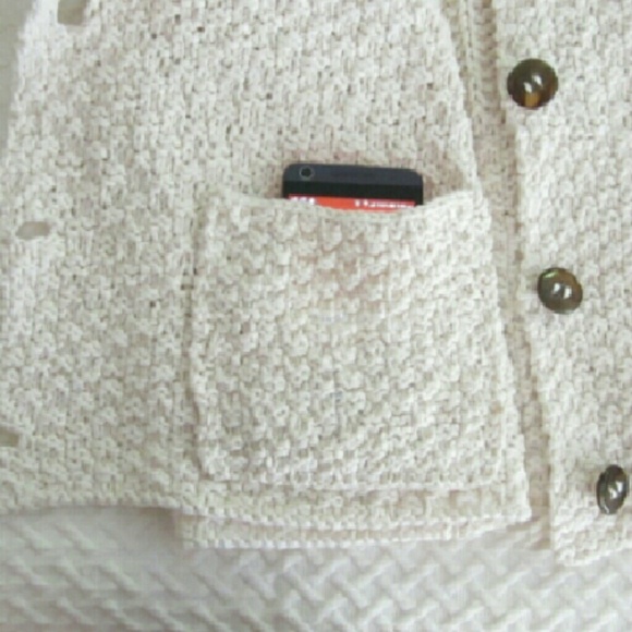 Petit Poix Sweaters - Winter White Knit Cardigan Coat Plus Size NWOT Petit Poix Sweaters - Winter White Knit Cardigan Coat Plus Size NWOT
