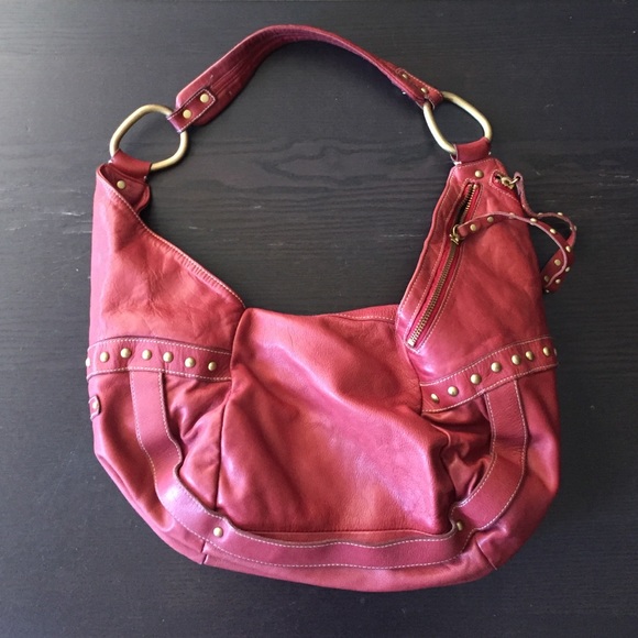 Cole Bags Cole Red Leather Hobo Bag Poshmark