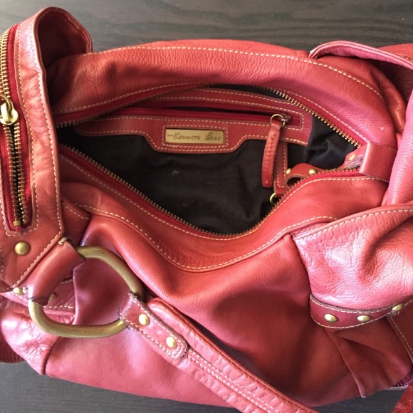 Kenneth Cole red leather hobo bag - Picture 7 of 12