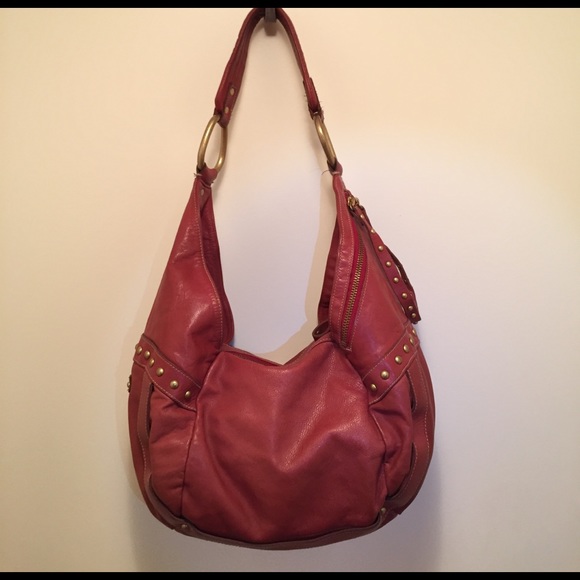 Kenneth Cole red leather hobo bag - Picture 4 of 12
