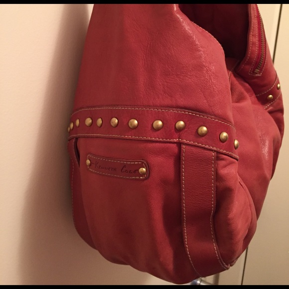 Kenneth Cole red leather hobo bag - Picture 5 of 12
