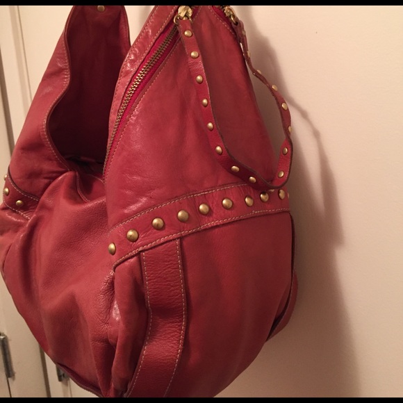 Kenneth Cole red leather hobo bag - Picture 6 of 12
