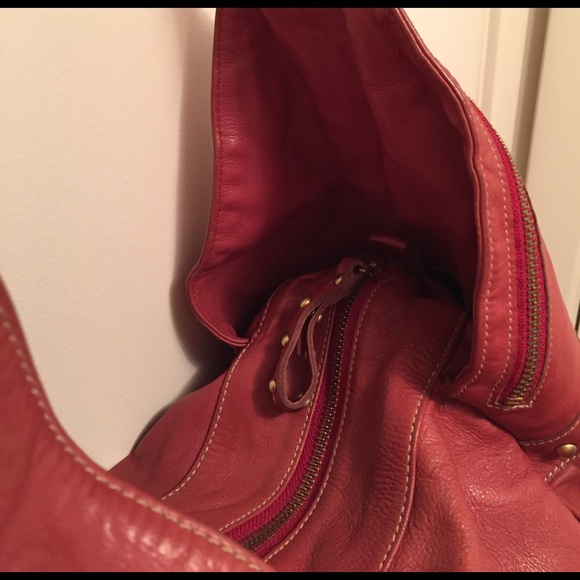 Kenneth Cole red leather hobo bag - Picture 9 of 12