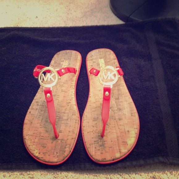 🍊NEON ORANGE MICHEAL KORS SANDALS🍊