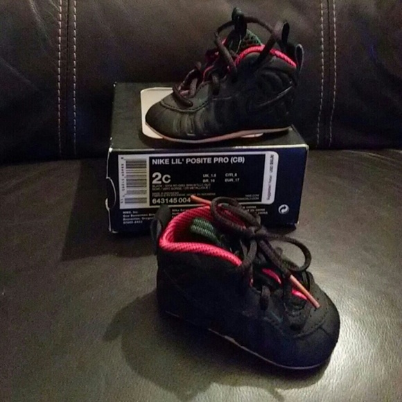 Brand new with box black foamposites in size 2c