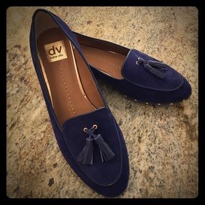 Blue suede Dolce Vita loafers Molly