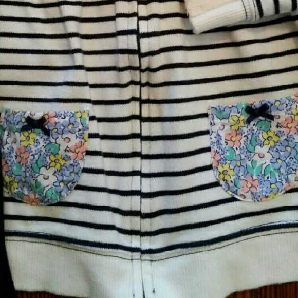 Navy and White Striped Floral Set - Picture 2 of 3